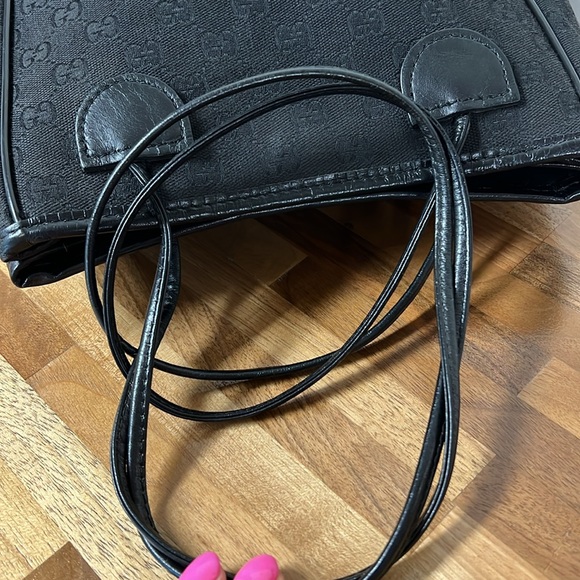 Vintage Gucci Monogram Handbag Black - Picture 7 of 11